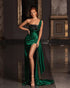 Sexy Emerald Green Prom Dresses with Beads Delicate Mermaid Long Formal Party Gowns 2021